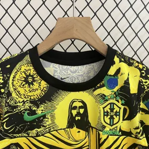 24-25 Brazil Jesus Yellow Special Kid Kits Youth Apparels AAAAJersey Supplier Yupoo 1