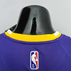 75th Anniversary Westbrook #0 Los Angeles Lakers Jordan Purple NBA Jersey 9
