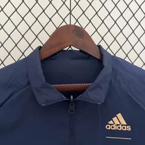 23-24 Barcelona Reversible Windbreaker purple&Navy Special Edition Style Double-Sides Jacket Yu 4
