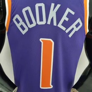 75th Anniversary Booker #1 Phoenix Suns Purple NBA Jersey 1