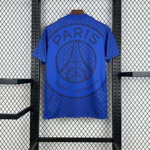 25-26 PSG Pre-Match Blue Shirt Football Uniform AAAAJersey Wholesale Yupoo 5