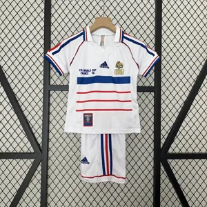1998 France Away Retro Kid Kits Youth Apparels Sport AAAAJersey Yupoo