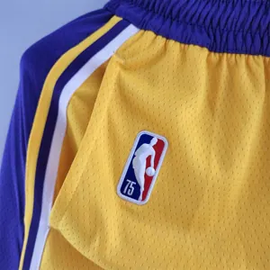75th anniversary Los Angeles Lakers Yellow NBA shorts 2