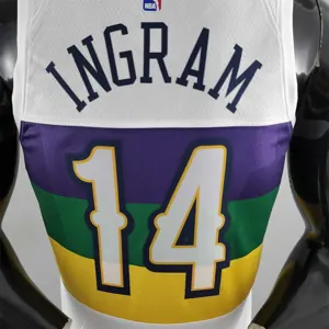 2018 New Orleans Pelicans INGRAM #14 Urban Edition White NBA Jersey 4