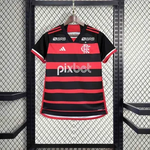 24-25 Flamengo Home Kit Woman Shirt With All Sponsor Best Jerseys Yupoo