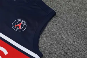 22-23 PSG vest training kit kit dark blue and red stripe 1