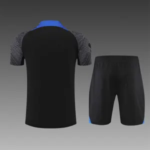 22-23 PSG training suit short sleeve kit Black Blue 6