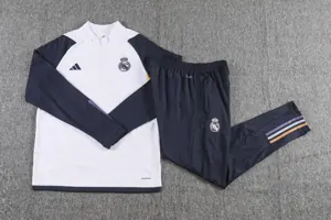 23-24 Real Madrid Long Sleeve Kits White Training Suits Soccer Jerseys Yupoo 1