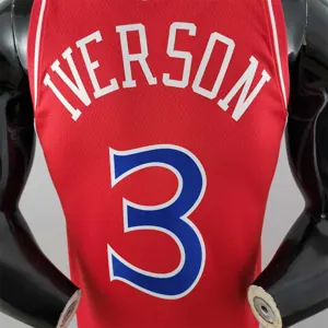 Rookie Philadelphia 76ers Iverson #3 red NBA Jersey 5