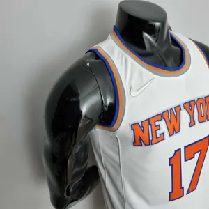75th Anniversary Lin #17 New York Knicks White NBA Jersey 7