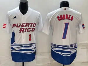 White Puerto Rico 2023 World Cup Baseball Jerseys 57