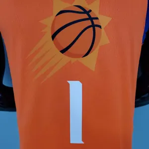 2021 BOOKER#1 Suns Jordan Theme Orange 3