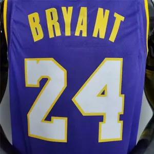 Bryant #24 Lakers purple yellow 6