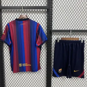 26-27 Barcelona Home Kid Kits Youth Football Apparels AAAAJersey Supply Yupoo 4 3