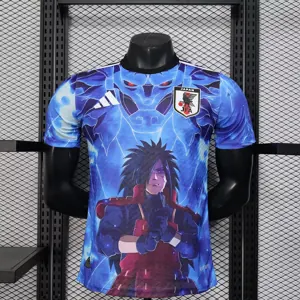 25-26 Japan Naruto & Sasuke Blue Special Edition Kit Player Version Shirt AAAAJersey Wholesale