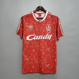 89-91 Retro Liverpool Soccer Jersey Home S-2XL