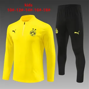 24-25 Dortmund Kids Long Sleeve Training Suit Football Shirts