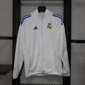 25-26 Real Madrid White Windbreaker Jacket AAAAJersey Supply Yupoo