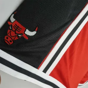 2022 Chicago Bulls NBA US Training Shorts Red Black 1