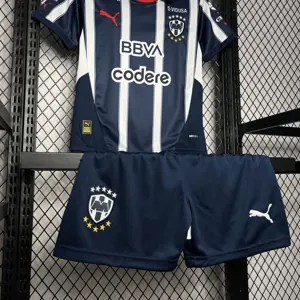 24-25 Monterrey Home Kid Kits Youth Apparels Football AAAAJersey Yupoo 3