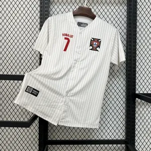 2025 Ronaldo #7 Portugal White Baseball Clothing Cheap Shirts AAAAJersey Dropshipping Yupoo