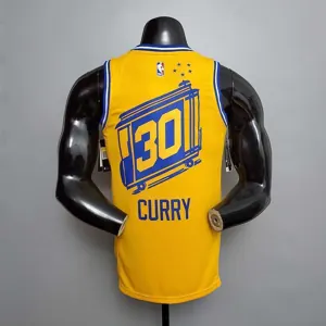 Tram version CURRY#30 Golden State Warriors yellow 1