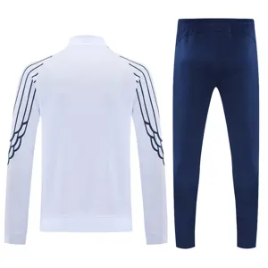 25-26 PSG x Jordan White Football Tracksuits Long Jacket Suits 2