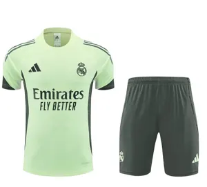 25-26 Real Madrid Light Green Training Kits Football Tracksuits