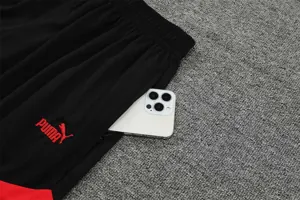 22-23 AC Milan vest training suit kit black red 8