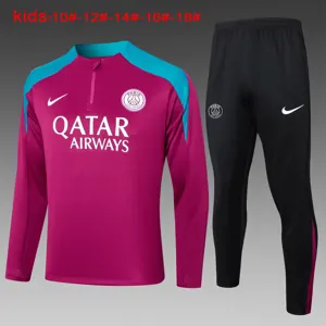 24-25 PSG Kids Long Sleeve Training Suit Football Shirts