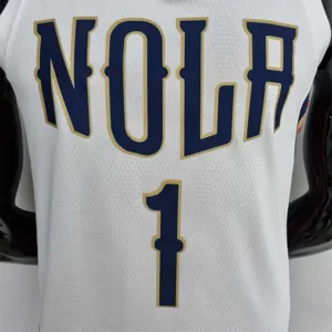 2022 New Orleans Pelicans City Edition Williams #1 White NBA Jersey 1