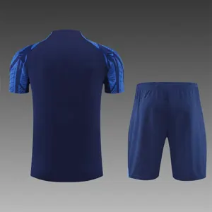 2022 France Training Suit Short Sleeve Kit Blue 7