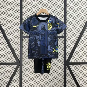 24-25 Brazil Dark Blue Jesus Kid Kits Youth Apparels AAAAJersey Supplier Yupoo