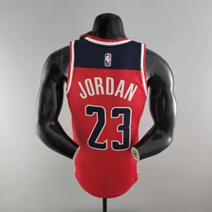 75th Anniversary JORDAN #23 Wizards Red, White and Blue NBA Jersey 1