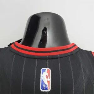 75th Anniversary Jordan #45 Bulls Flyers Black NBA Jersey 6