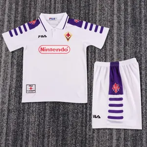 98-99 Fiorentina Away Retro Kid Kits Youth Apparels Soccer AAAAJersey Yupoo