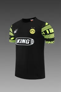 22-23 Dortmund Training Suit Short Sleeve Kit Black 3