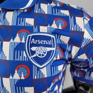 22-23 Arsenal POLO bluewhite plaid 1