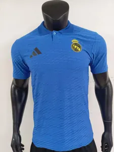 25-26 Real Madrid Blue Polo Kit Player Version Soccer AAAAJersey Yupoo S-2XL