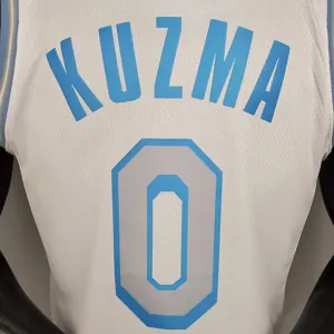 New Lakers KUZMA #0 Crew Neck Retro Limited Edition White 3