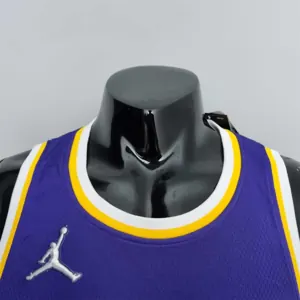75th Anniversary Westbrook #0 Los Angeles Lakers Jordan Purple NBA Jersey 3