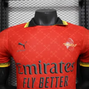24-25 AC Milan x Offwhite GoalKeeper Kit Player Version Shirt AAAAJersey Supplier Yupoo 1