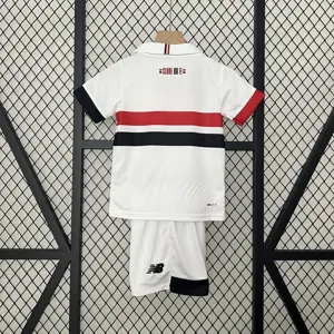 24-25 Sao Paulo Home Kid Kits Children Sets Football Replicas Yupoo 6