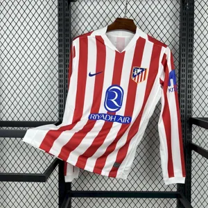 25-26 Atletico Madrid Home Kit Long Sleeve Football Uniforms AAAAJersey Dropship Yupoo