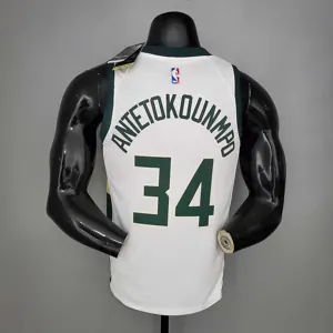 2021 Antetokounmpo #34 BUCKS Home White 6