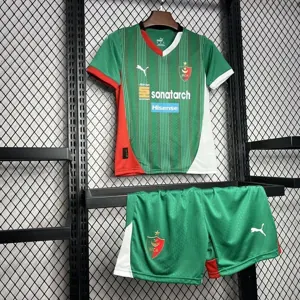 24-25 MC Algiers Home Kid Kits Youth Apparels Football AAAAJersey Yupoo 6