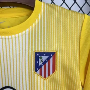 25-26 Atletico Madrid Yellow Goalkeeper Kid Kits Youth Apparels Sino AAAAJersey Supply Yupoo 9