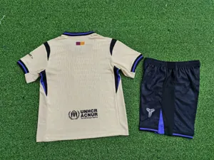 25-26 Barcelona Away Kid Kits Player Version Youth Apparels AAAAJersey Supply Yupoo 1