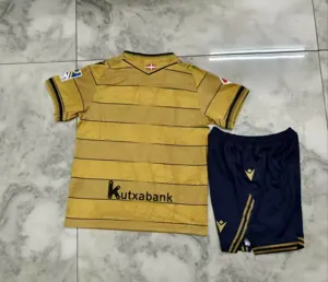 24-25 Real Sociedad Away Kid Kits Youth Apparels Soccer AAAAJersey Yupoo 1