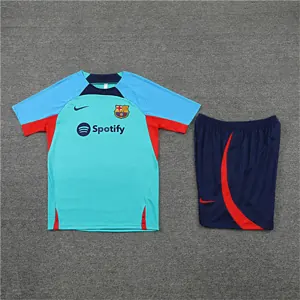 22-23 Barcelona training suit short sleeve kit blue 7